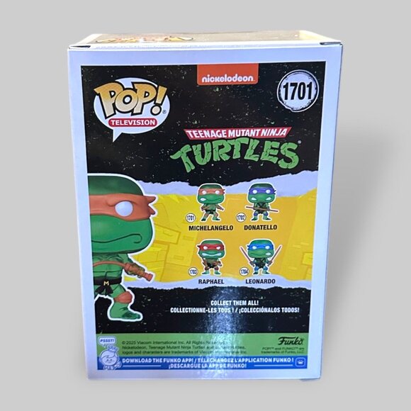 Funko POP! TMNT Michelangelo Translucent Green Exclusive #1701! - Picture 5 of 8